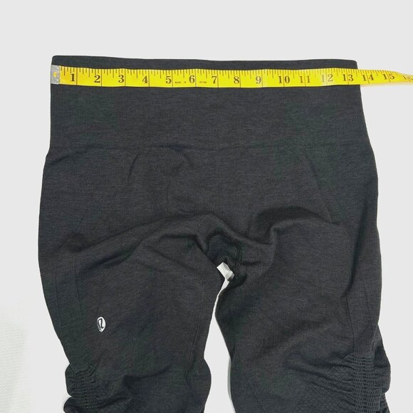 Lululemon In The Flow Crop II Leggings Womens Size 6 Gray Yoga Gym Pilates - Picture 4 of 10